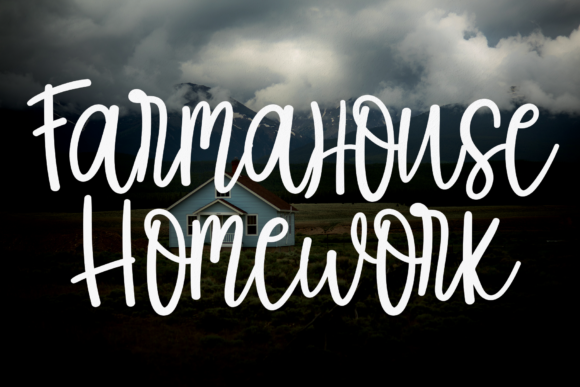 Farmahouse Homework Font Poster 1
