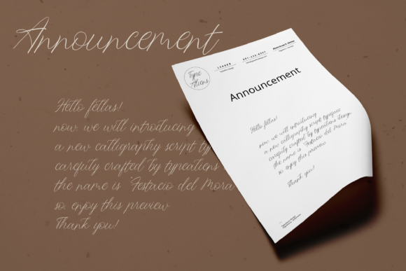 Festacio Del Mora Font Poster 2