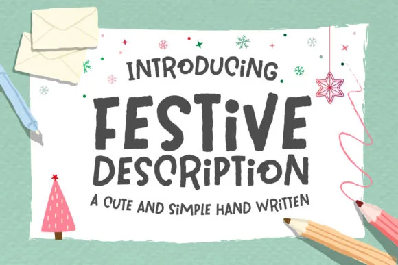 Festive Description Font Festive Description Font Poster 1