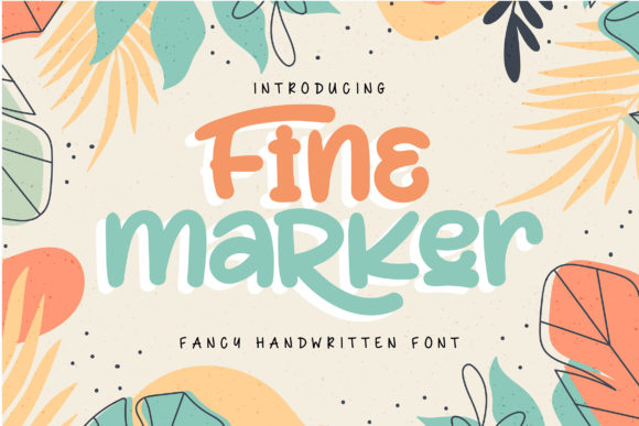 Fine Marker Font Poster 1