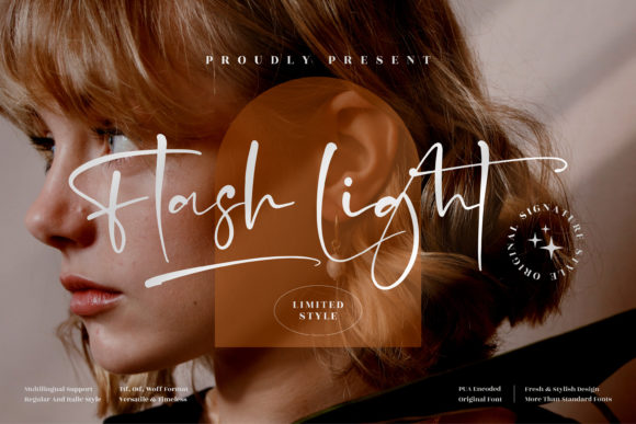Flash Light Font Poster 1