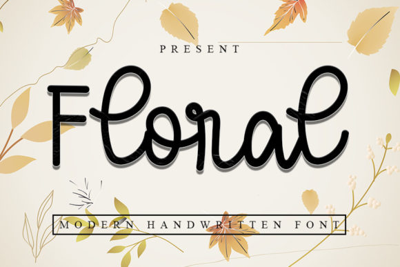 Floral Font Poster 1