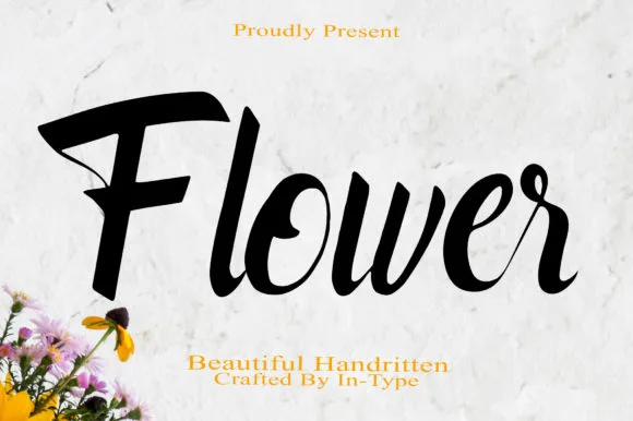 Flower Font Flower Font Poster 1
