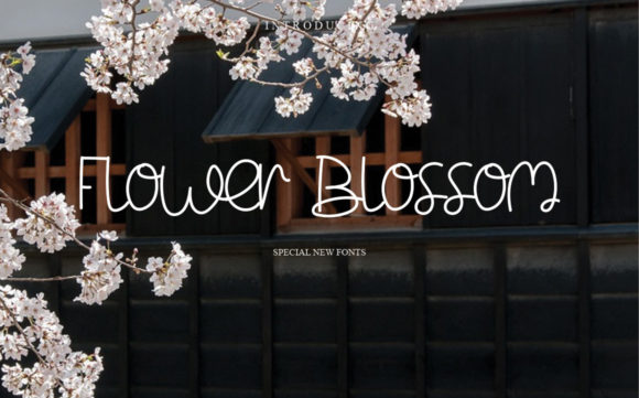 Flower Blossom Font Poster 1