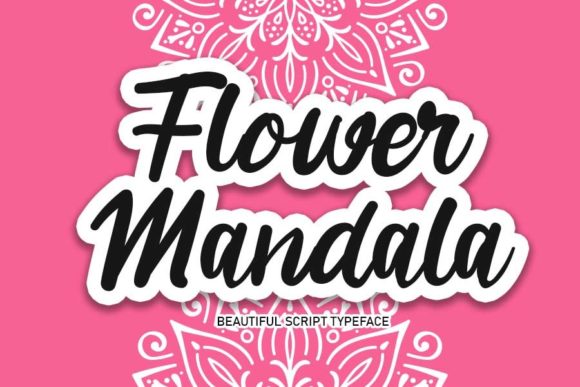 Flower Mandala Font Poster 1