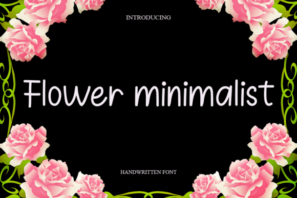 Flower Minimalist Font Poster 1