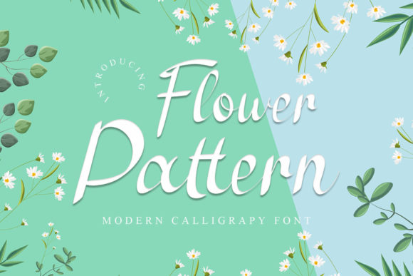 Flower Pattern Font Poster 1