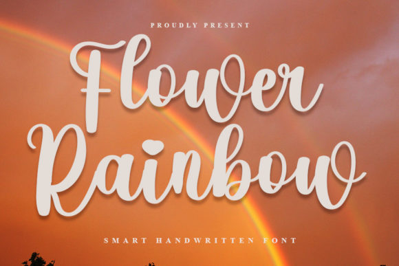 Flower Rainbow Font Poster 1
