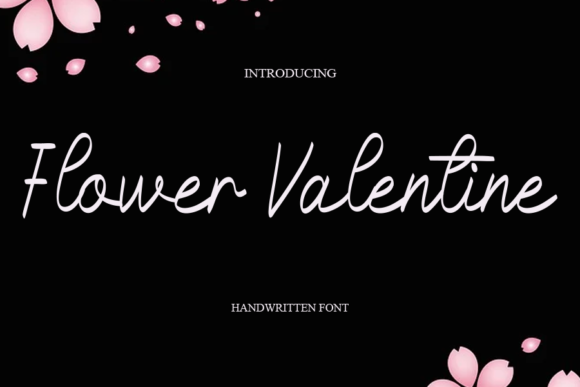 Flower Valentine Font Poster 1