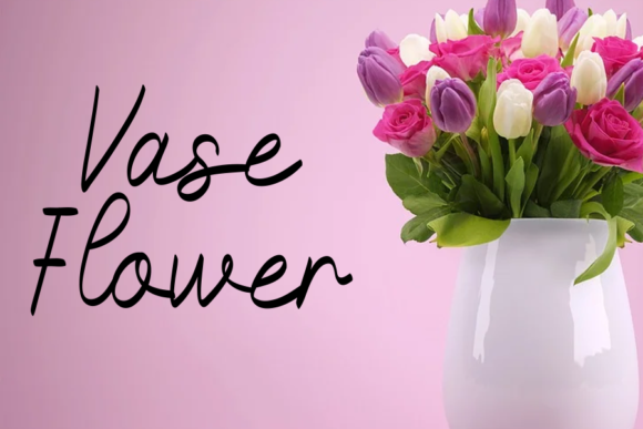 Flower Valentine Font Poster 3