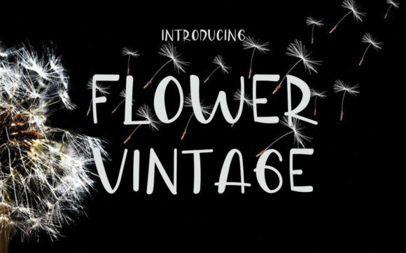 Flower Vintage Font Poster 1