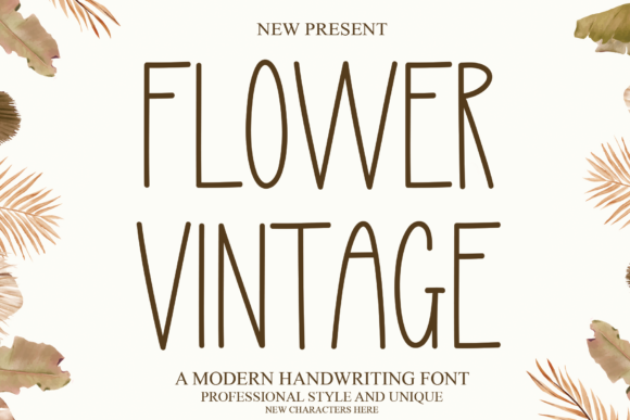 Flower Vintage Font Poster 1