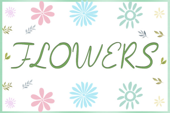 Flowers Font Poster 1