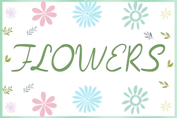 Flowers Font Flowers Font Poster 1