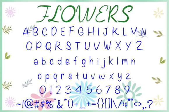 Flowers Font Poster 2
