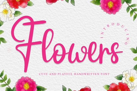 Flowers Font Poster 1