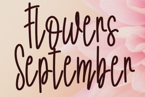 Flowers September Font Poster 1