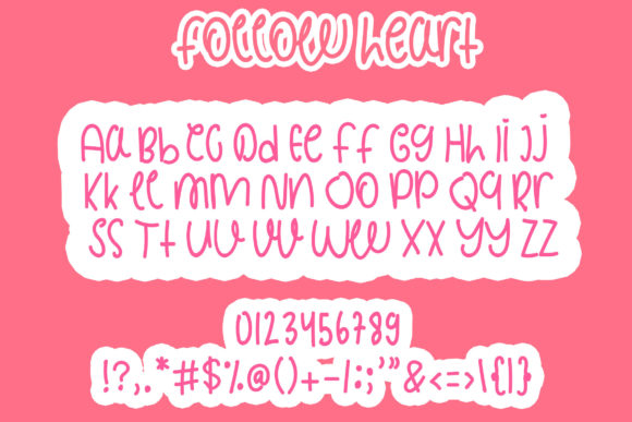 Follow Heart Font Poster 5