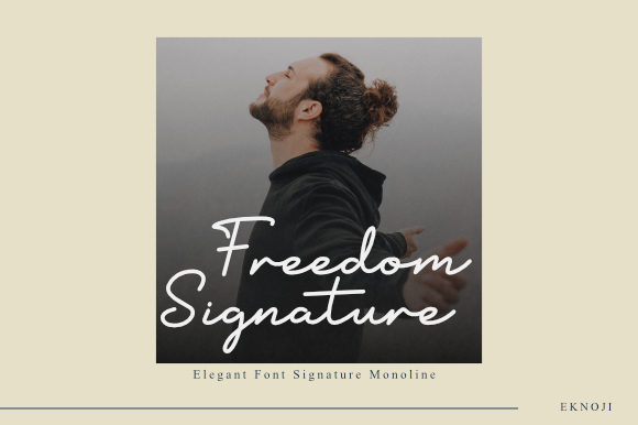Freedom Signature Font Poster 1