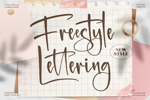 Freestyle Lettering Font Poster 1