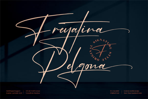 Freyatina Pelgona Font Poster 1