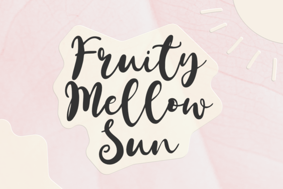 Fruity Mellow Sun Font Poster 1
