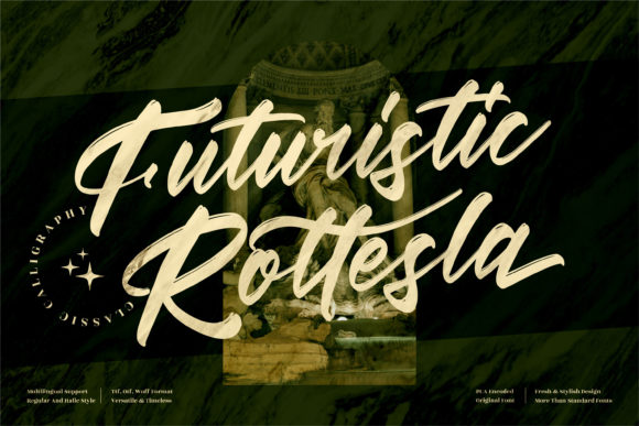 Futuristic Rottesla Font Poster 1
