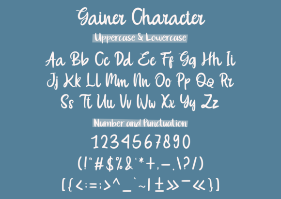 Gainer Font Poster 2