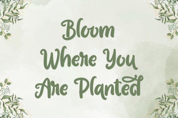 Garden Bloom Font Poster 5