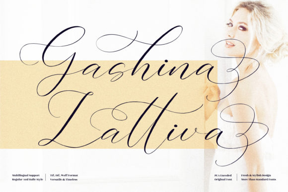 Gashina Lattiva Font Poster 1