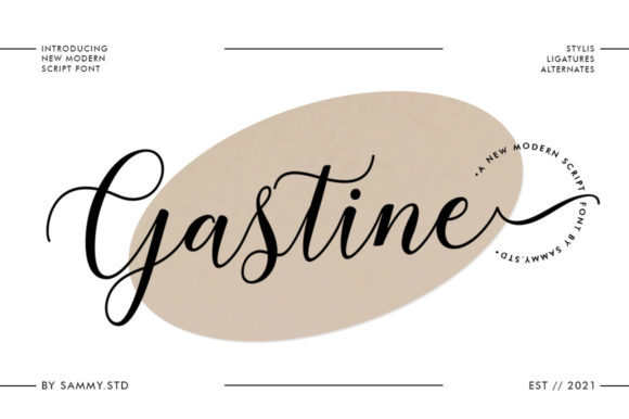 Gastine Script Font Poster 1