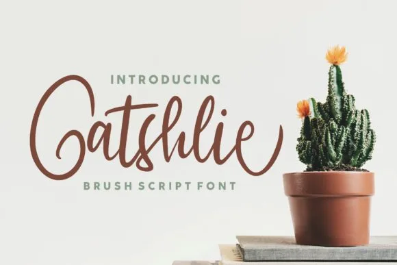Gatshlie Script Font Gatshlie Script Font Poster 1