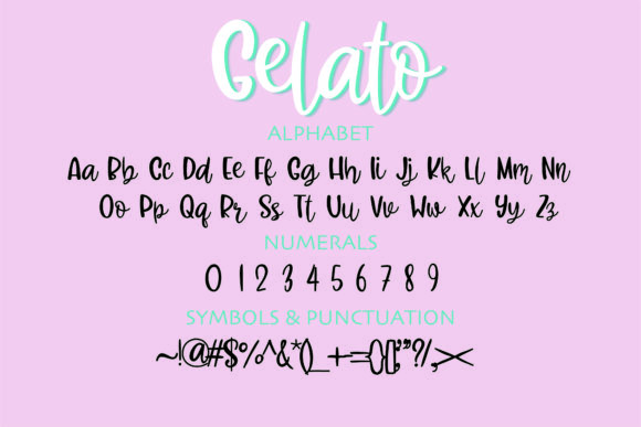 Gelato Font Poster 2