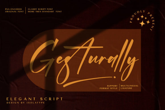 Gesturally Font Poster 1