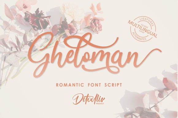 Gheloman Script Font Poster 1