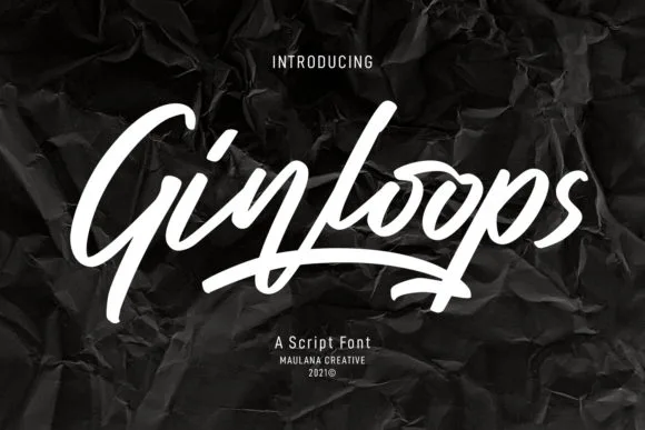 Ginloops Font Ginloops Font Poster 1
