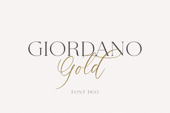 Giordano Gold Font Poster 1