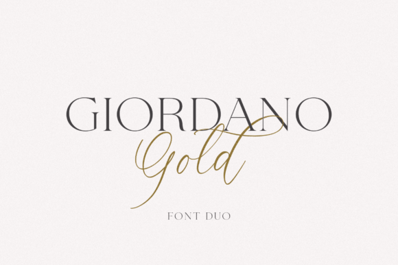 Giordano Gold Font Giordano Gold Font Poster 1