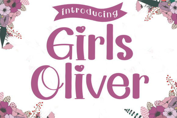 Girls Oliver Font Poster 1