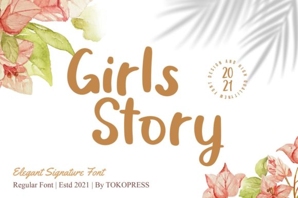 Girls Story Font Poster 1