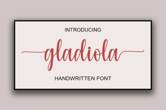 Gladiola Font Poster 1