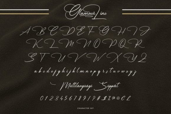 Glamour Line Font Poster 4