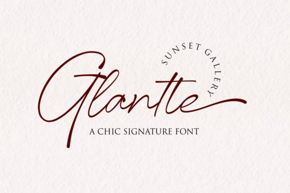 Glantte Font Poster 1