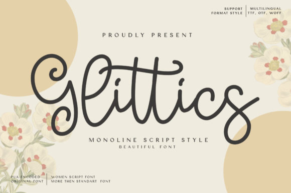 Glittics Font Poster 1