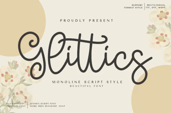Glittics Font Poster 1