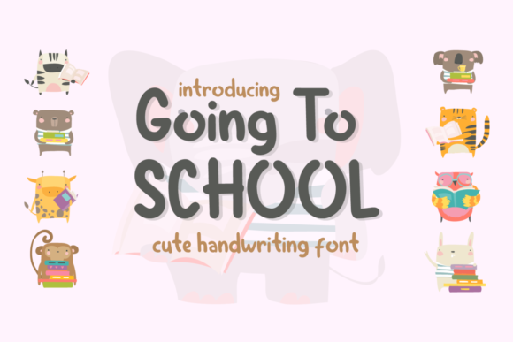 Going to School Font Poster 1
