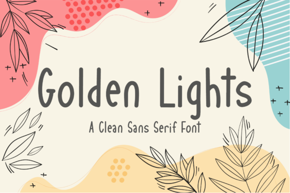 Golden Lights Font Poster 1