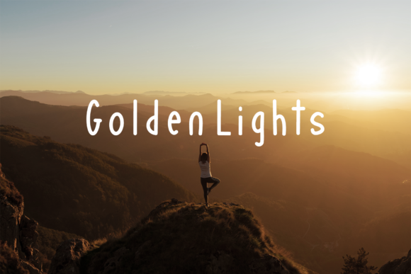 Golden Lights Font Poster 6