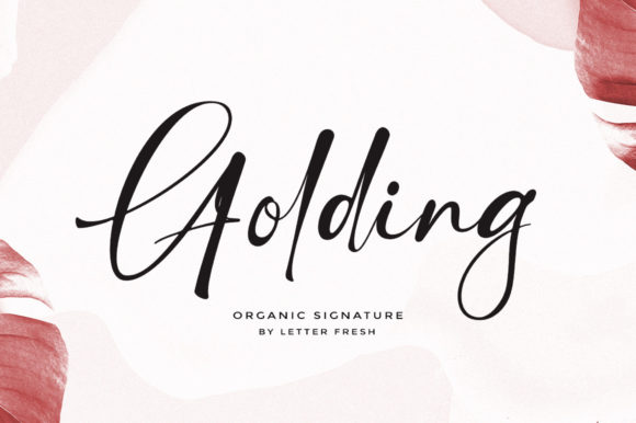 Golding Signature Font Poster 1