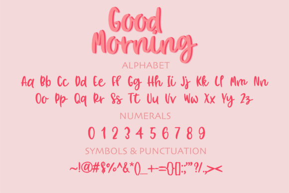Good Morning Font Poster 2